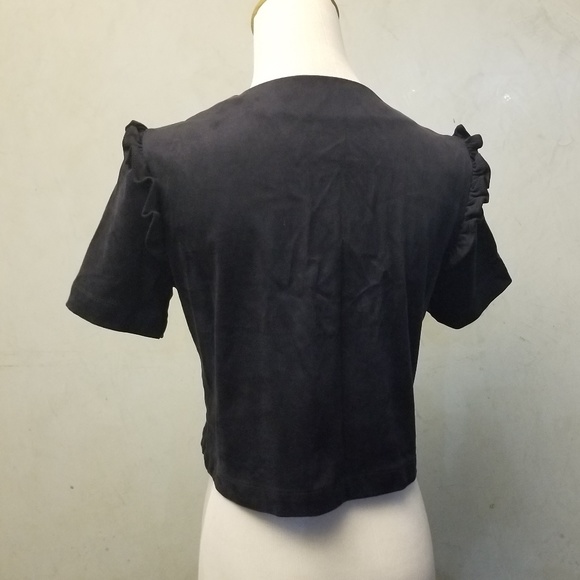 Zara faux Suede Beaded Crop Top (G5) - Picture 7 of 7